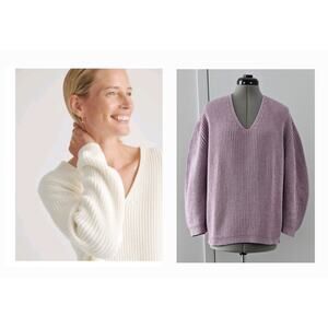 HUMANOID Italy 100%-organic-cotton fisherman chunky knit top goop sweater $525 m